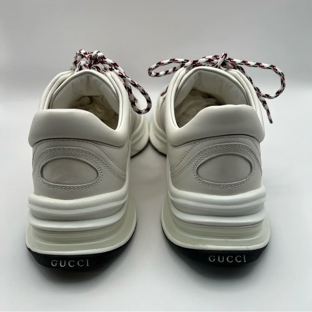 Gucci Run Interlocking GG Logo Ultralight Plutone Leather Sneakers